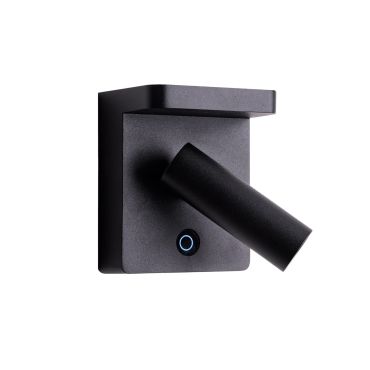 Maxlight Lofer - wandverlichting met schakelaar - 9 x 7 x 11 cm - 7W LED incl. - zwart