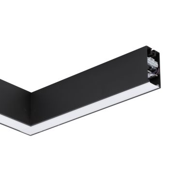 Nova Luce Dido - lineair verlichtingsprofiel - 34,5 x 3,8 x 7 cm - 20W LED incl. - zwart - witte lichtkleur