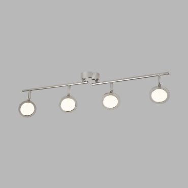 Searchlight Languna - opbouwspot 4L  - 78 x 9 x 17 cm - 4 x 5W dimbare LED incl. - chroom