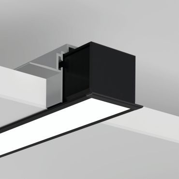 KLUS Lokom - inbouw ledprofiel - 3,02 x 2,45 cm - zwart