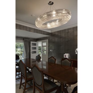 Searchlight Vesuvius - hanglamp - 123 x 73 x 120 cm - chroom