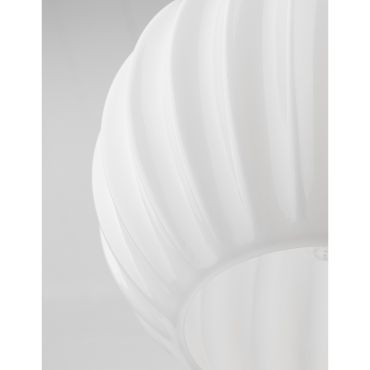 Nova Luce Odell - hanglamp - Ø 28 x 120 cm - opaal en chroom