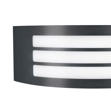 Nova Luce Zenith - buiten wandverlichting - 30,5 x 9 x 10,5 cm - IP44 - donkergrijs