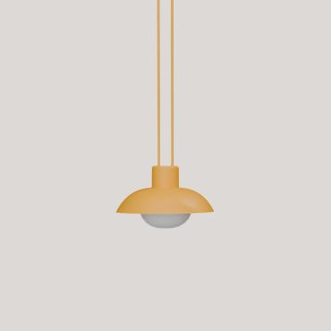 New Garden Syros - oplaadbare hanglamp op batterij met afstandsbediening - Ø 20 x 9,5 cm - 9W dimbare LED incl. - IP54 - mosterdgeel