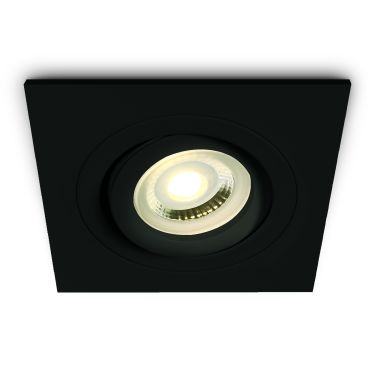 ONE Light Dual Ring Range - inbouwspot - 94 x 94 mm, Ø 80 mm inbouwmaat - zwart