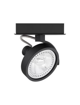 Nova Luce Thomas - opbouwspot - 6 x 19 x 14,5 cm - zwart
