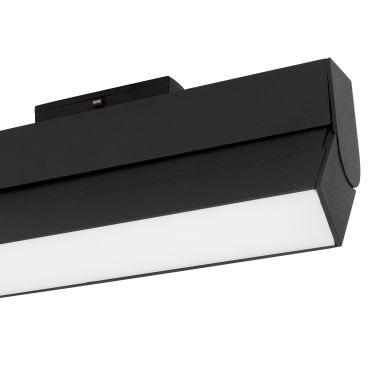 Nova Luce Rieti - armatuur voor magnetisch profielsysteem - 27,4 x 3,4 x 11,6 cm - 15W LED incl. - zwart - warm witte lichtkleur