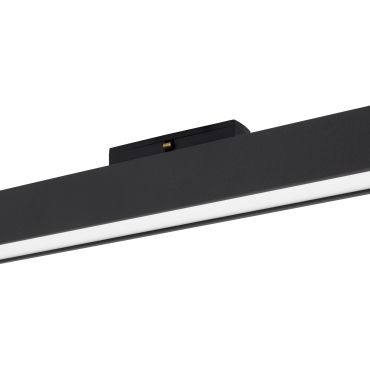 Nova Luce Rieti - armatuur voor magnetisch profielsysteem - 40,2 x 3,5 x 5,1 cm - 22W LED incl. - zwart - warmwitte lichtkleur