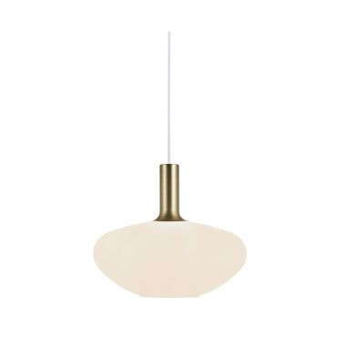 Nordlux Alton - hanglamp - Ø 35 x 330 cm - opaal wit en messing of zwart