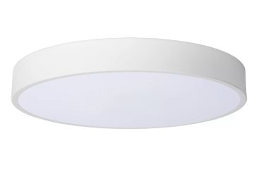 Lucide Unar - plafondverlichting - Ø 39,50 x 5 cm - 24W dimbare LED incl. -  3 stappen dimmer - wit