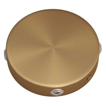 Creative Cables - cilindrische metalen rozet met 4 zijgaten - Ø 12 cm - goud