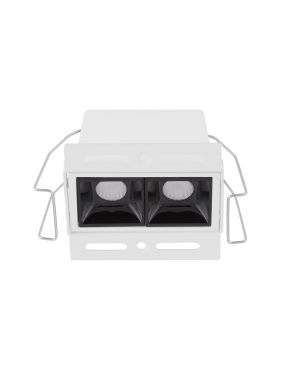Nova Luce Akira - inbouwspot - 7,1 x 7,2 cm - 72 x 41 mm inbouwmaat - 5W LED incl. - zwart - warm wit