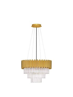 Nova Luce Magnolia - hanglamp - Ø 50 x 120 cm - goud