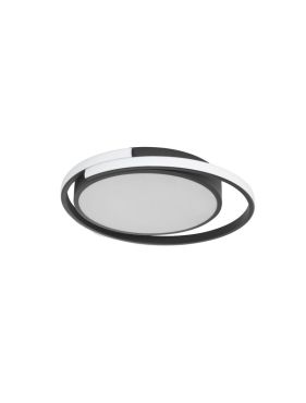 Nova Luce Odrey - plafondlamp - Ø 40 x 5 cm - 22W LED incl. - zandzwart