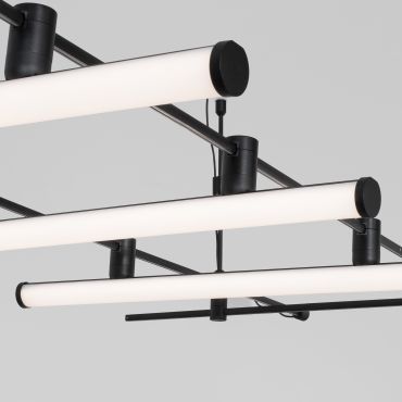 Nova Luce Zeon - lichtpunt magnetisch railsysteem - 75,5 x 10 cm - 20W LED incl. - zandzwart