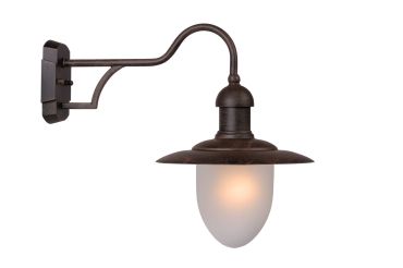Lucide Aruba - buiten wandverlichting - 44 x 25 x 36cm - IP44 - roestbruin