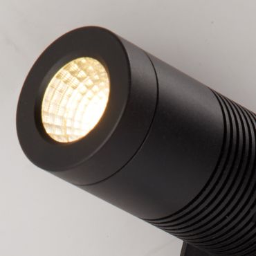 Projectlight Bruno - grondspot op piek - 5,2 x 28,5 cm - 8W LED incl. - 220V/240V - IP67 - mat zwart