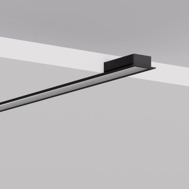 KLUS MICRO-30DEG-K - inbouw LED profiel met schuine lichthoek van 30 graden - 2,64 x 1,12 cm - zwart