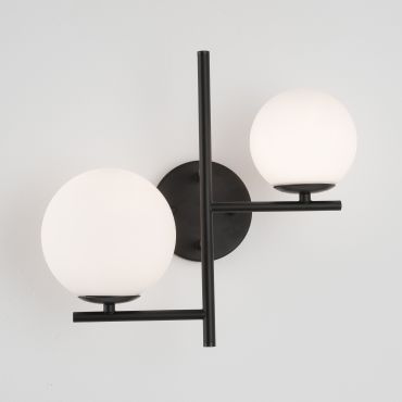 Nova Luce Impero - hanglamp - 35 x 19 x 33 cm - zwart en wit