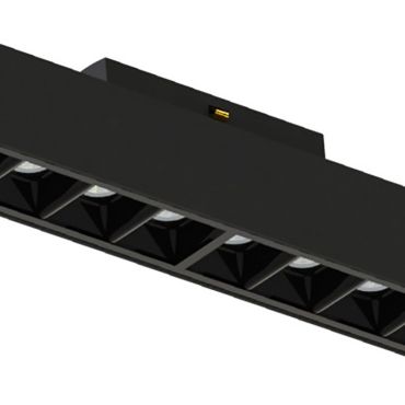 Nova Luce Este - armatuur voor magnetisch profielsysteem - 26,9 x 3,5 x 5,1 cm - 15W LED incl. - zwart - warm witte lichtkleur