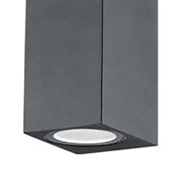 Nova Luce Nero - buiten wandverlichting - 6,7 x 8 x 15 cm - IP54 - donkergrijs
