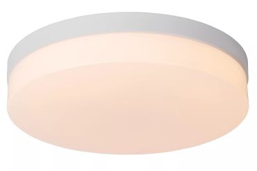 Lucide Biskit - plafondlamp met bewegingssensor - Ø 34,5 x 7,5 cm - 24W LED incl. - IP44 - wit