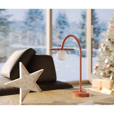 Maxlight Enigma - tafellamp - 39 x 45 cm - 2W LED incl. - rood