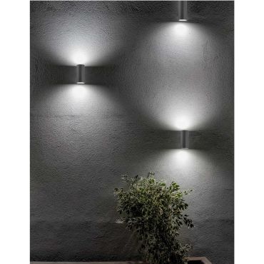 Nova Luce Nero - buiten wandverlichting - 7 x 8 x 15 cm - IP54 - donkergrijs