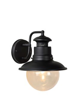 Lucide Figo - buiten wandverlichting - 21,5 x 24 x 26,8 cm - IP44 - zwart