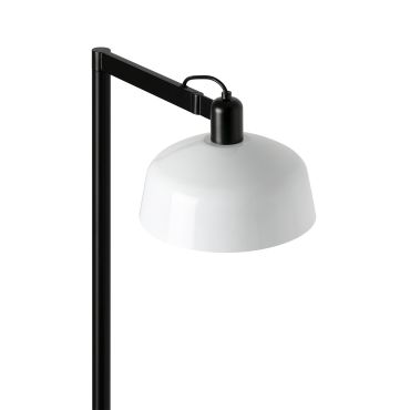 Faro Tatawin - vloerlamp - 30 x 47,4 x 148 cm - satijnzwart en glanswit