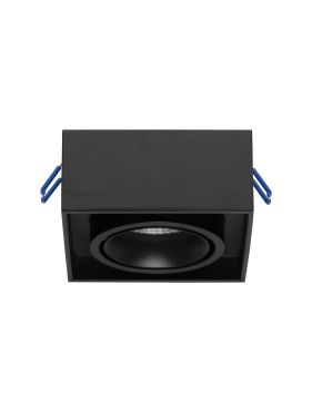Nova Luce Brook - inbouwspot - 9,6 x 9,6 x 7,8 cm, inbouwmaat 79 mm - zwart