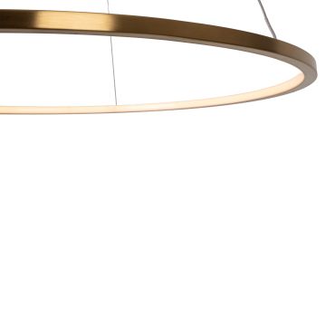 Maxlight Queen - hanglamp - Ø 50 x 150 cm - 19W LED incl. - geborsteld goud