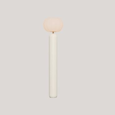 New Garden Rachel 145 - oplaadbare vloerlamp op zonne-energie en op batterijen met afstandsbediening - Ø 36 x 143 cm - 5W LED incl. - IP65 - beige crèmekleurig - 3000K
