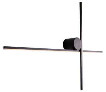 Maxlight Arne - opbouw wandlamp - 60 x 6,5 x 45 cm - 10W LED incl. - IP44 - zwart