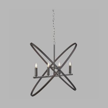 Searchlight Hoopla - hanglamp - 84 x 35 x 150 cm - tin en bruin