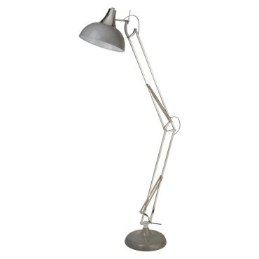 Searchlight Goliath - vloerlamp - 30 x 170 cm - chroom en grijs