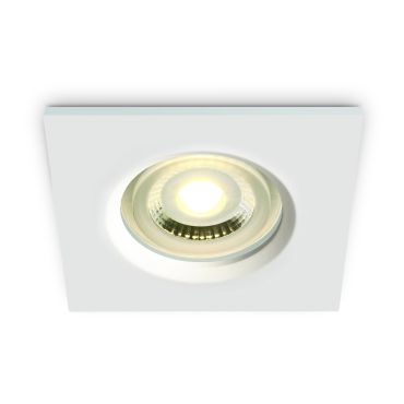 ONE Light Bathroom Range - inbouwspot - 85 x 85 mm, Ø 68 mm inbouwmaat - IP65 - wit