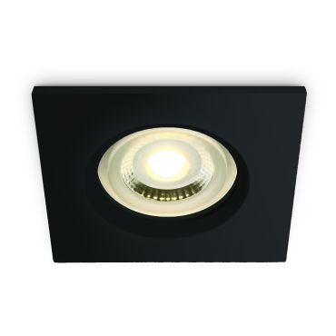 ONE Light Bathroom Range - inbouwspot - 85 x 85 mm, Ø 68 mm inbouwmaat - IP65 - zwart