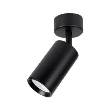Nova Luce Wan - opbouwspot - Ø 5,6 x 15 cm - zwart