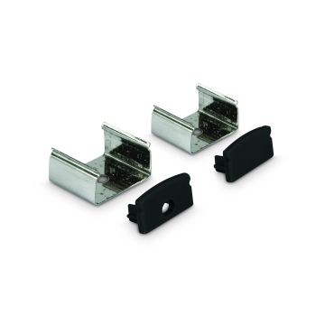 ONE Light Black Profiles Series - LED profiel - 1,7 x 0,9 cm - 200 cm lengte - zwart