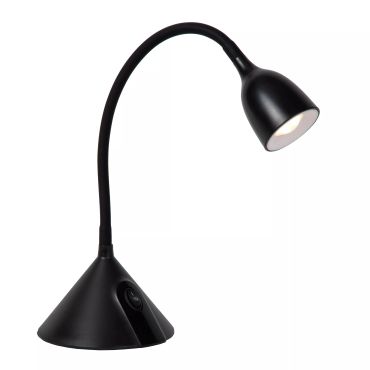 Lucide Milo - tafellamp - Ø 12,8 x 50 cm - 3,2W LED incl. - zwart