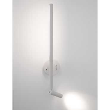 Nova Luce Handy - wandverlichting met schakelaar - 13,6 x 2 x 55 cm - 6W + 3W LED incl. - zandwit