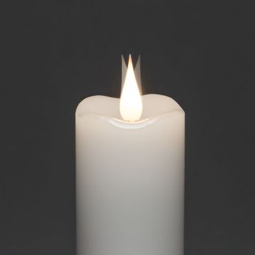 Konstsmide - LED waskaars op batterijen - Ø 5 x 12,7 cm - wit