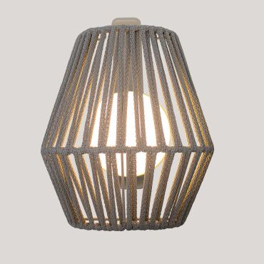 New Garden Conta - buiten wandverlichting met oplaadbare lichtbron - 9W LED incl. - 22,5 x 11,5 x 24 cm - IP54 - grijs