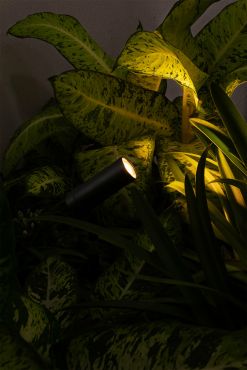 Faro Seth - grondspot op piek met stekker - Ø 4 x 8,5 x 28 cm - 6W LED incl. - IP44 - zwart