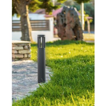 SHOWROOMMODEL - Nova Luce Devora - tuinpaal - Ø 11 x 65 cm - 8W LED incl. - IP54 - donkergrijs