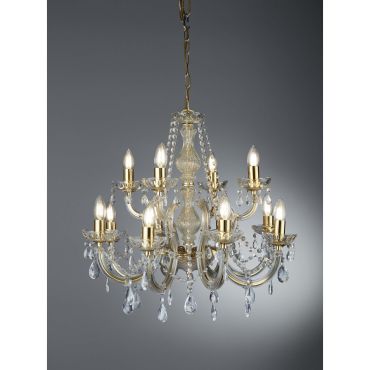 Searchlight Marie Therese - luster - Ø 63 x 120 cm - goud