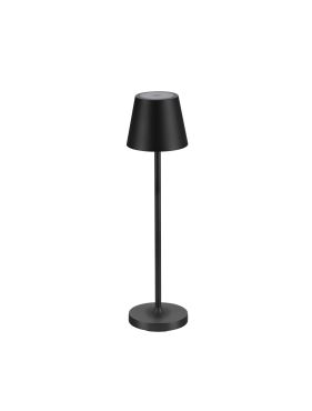 Nova Luce Petit - oplaadbare tafellamp - Ø 7 x 28 cm - 2W dimbare LED incl. - IP54 - donker antraciet