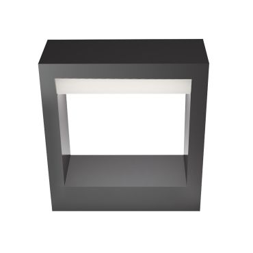 Nova Luce Lugo - buiten wandlamp - 6 x 15 x 16 cm - 10W LED incl. - IP54 - donkergrijs