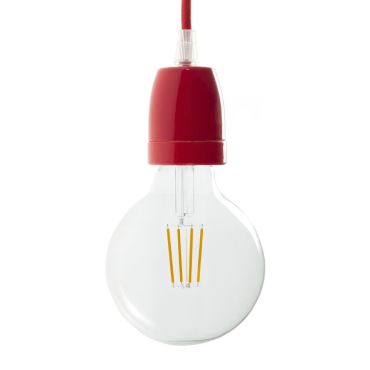 Creative Cables - Porselain E27 lampenhouder - Ø 4,5 x 6 cm - rood